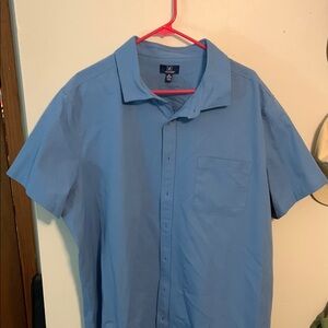 Men's Blue Short Sleeve Shirt